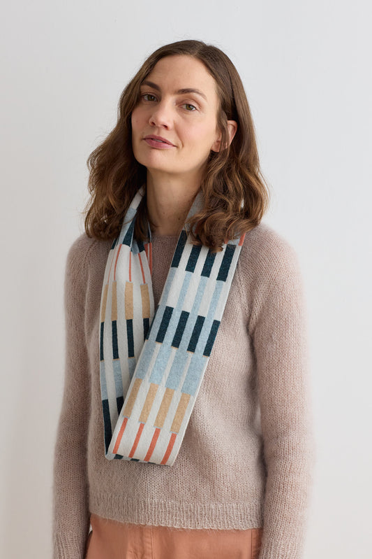 Circle Scarf "Harbour" - Ink & Rosehip
