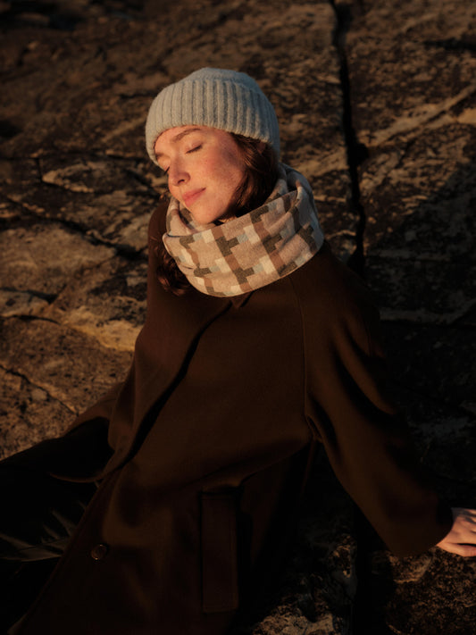 Circle Scarf "Basket" - Dulse, Moss, Haar