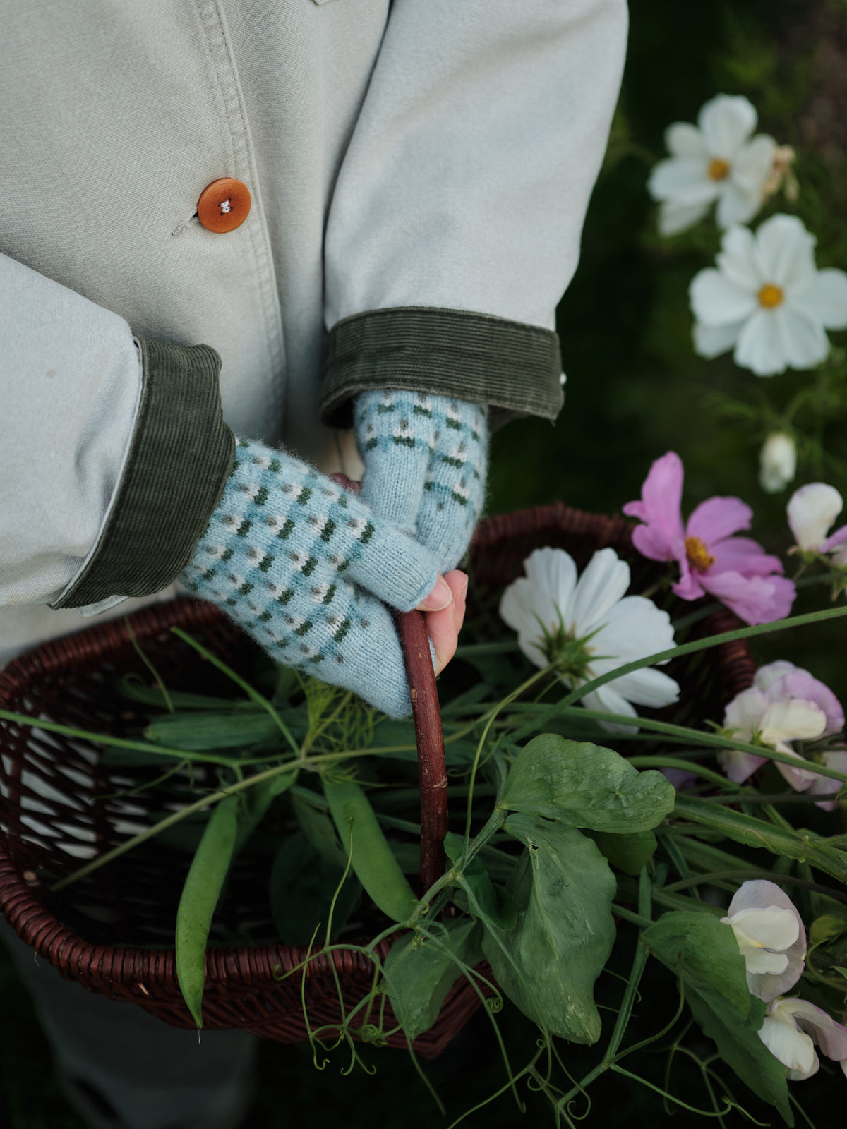 Fingerless Mitten "Basket" - Haar, Pine, North Sea - Pre-Order