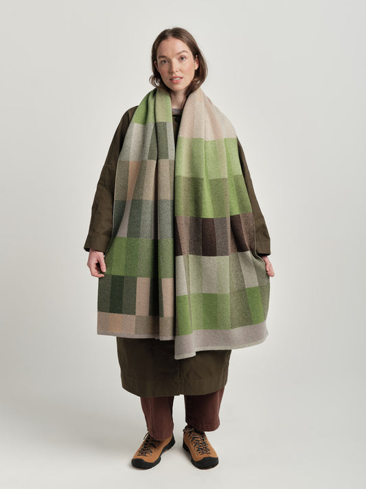 Scarf "Acre" - Field Green, Barley, Dove