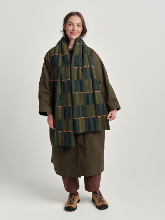 Scarf "Garden" - Olive & Ink