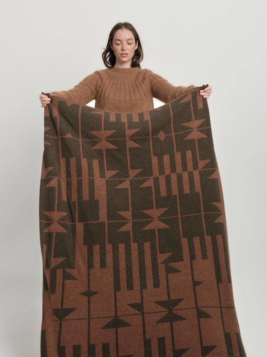 Blanket "Keel" - Nettle & Hazelnut