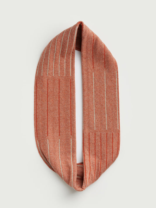 Circle Scarf "Reed" - Tomato & Birch