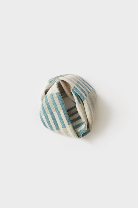 Circle Scarf "Harbour" - North Sea & Oatmeal