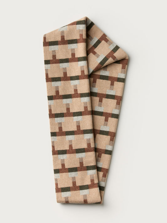 Circle Scarf "Basket" - Barley, Hazelnut, Nettle