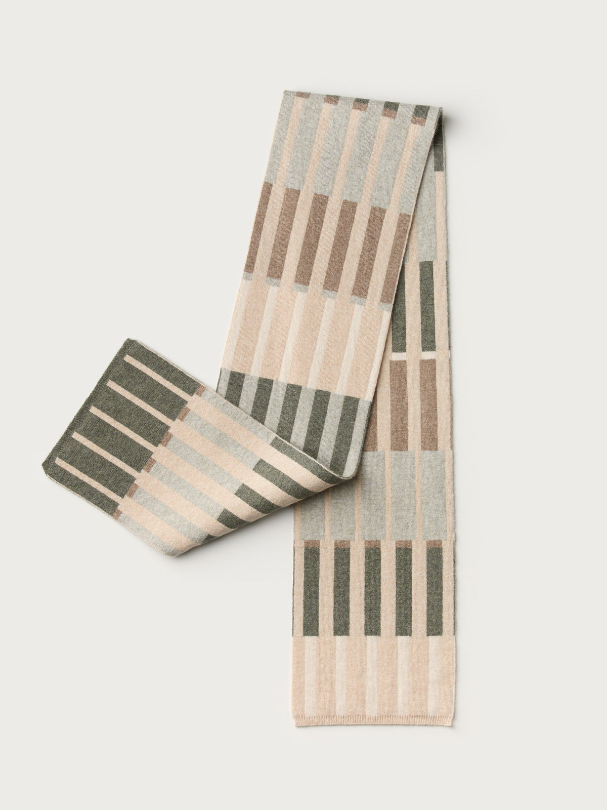Small Scarf "Harbour" - Oat, Moss, Birch