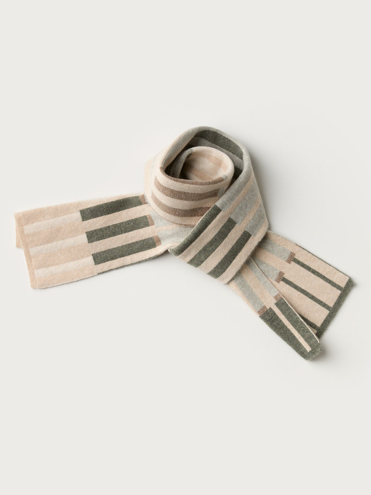 Small Scarf "Harbour" - Oat, Moss, Birch
