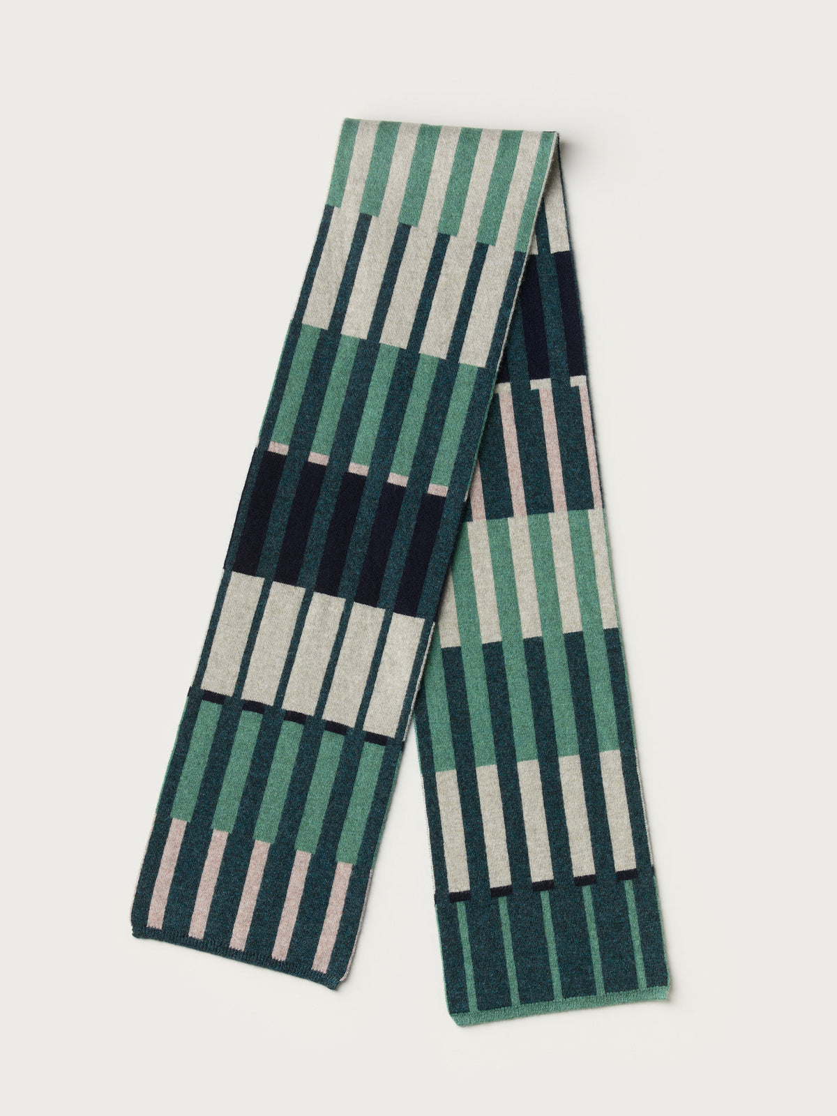 Small Scarf "Harbour" - Willow, Ink, Dulse