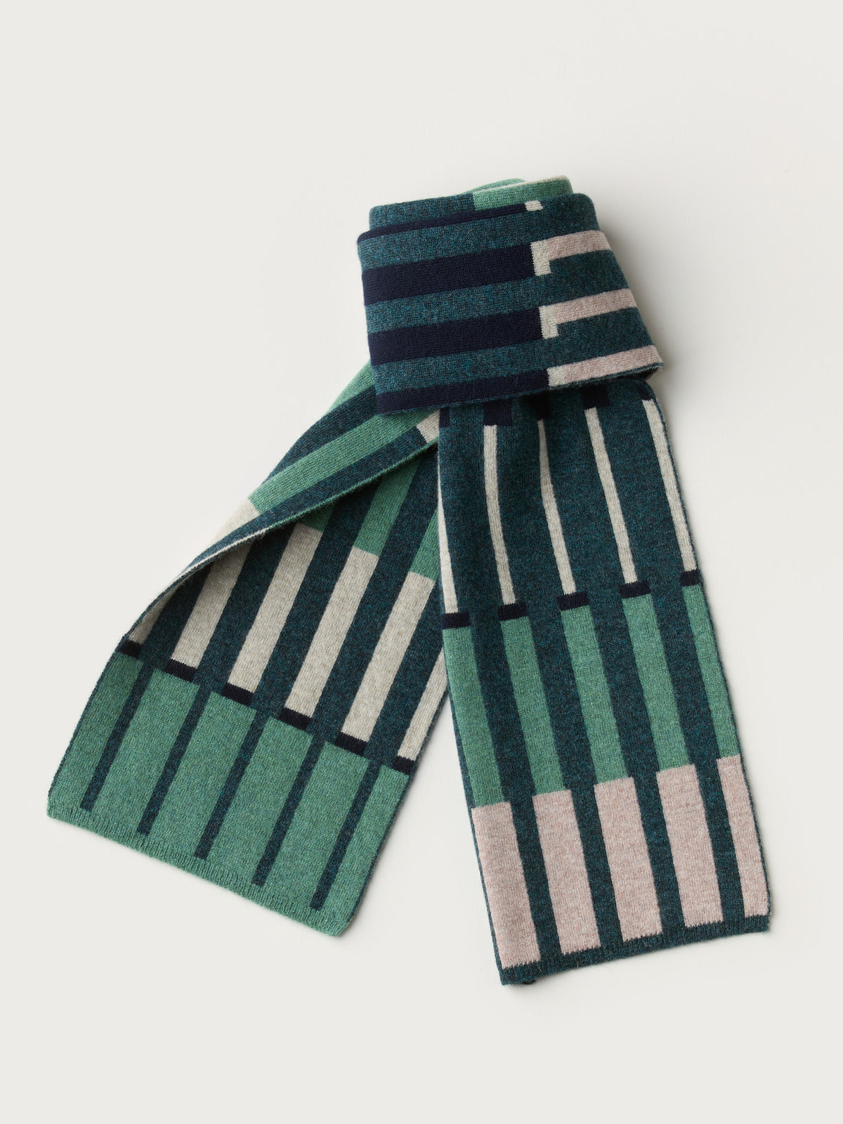 Small Scarf "Harbour" - Willow, Ink, Dulse