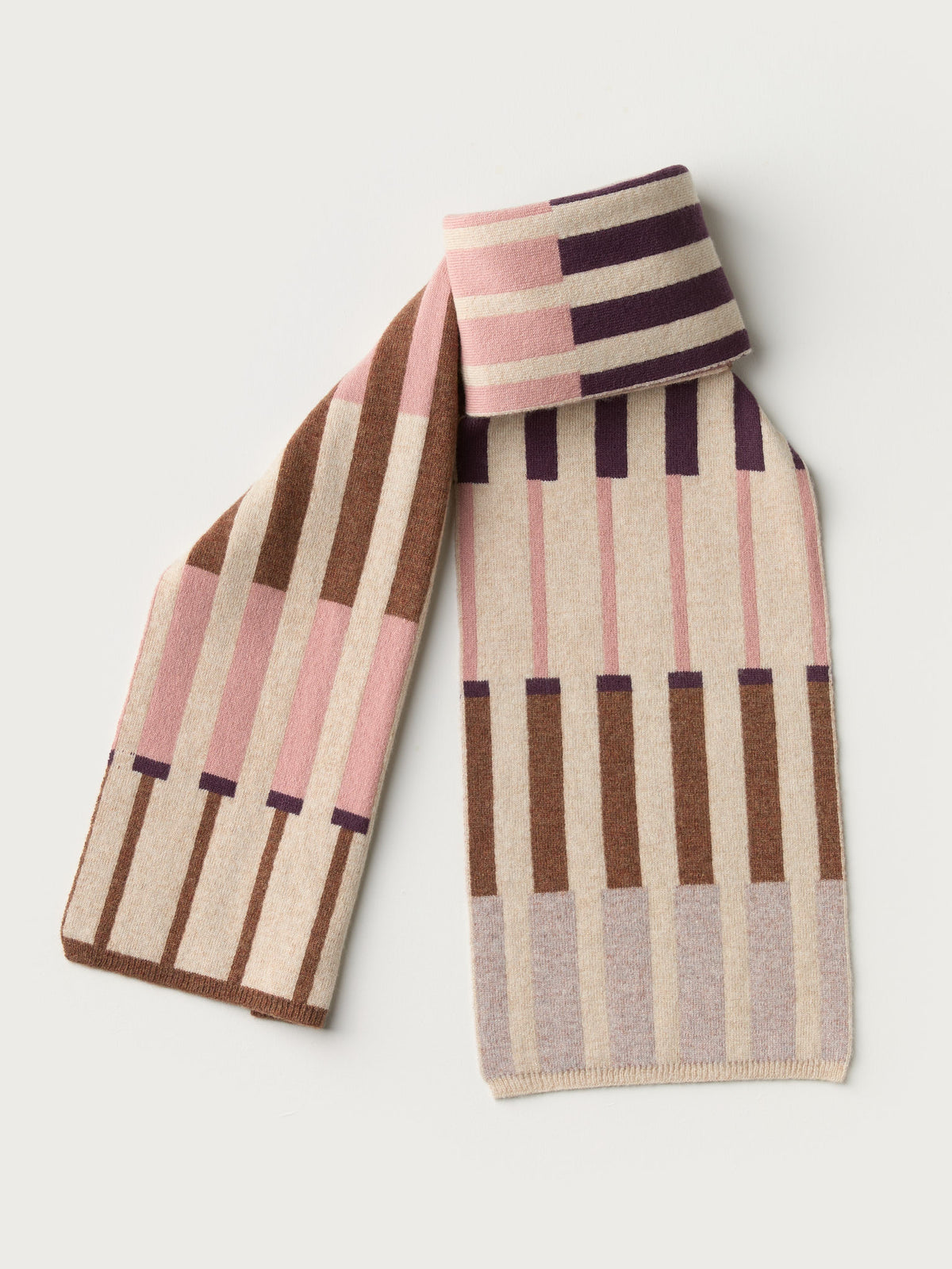 Small Scarf "Harbour" - Oat, Bramble, Sweetpea