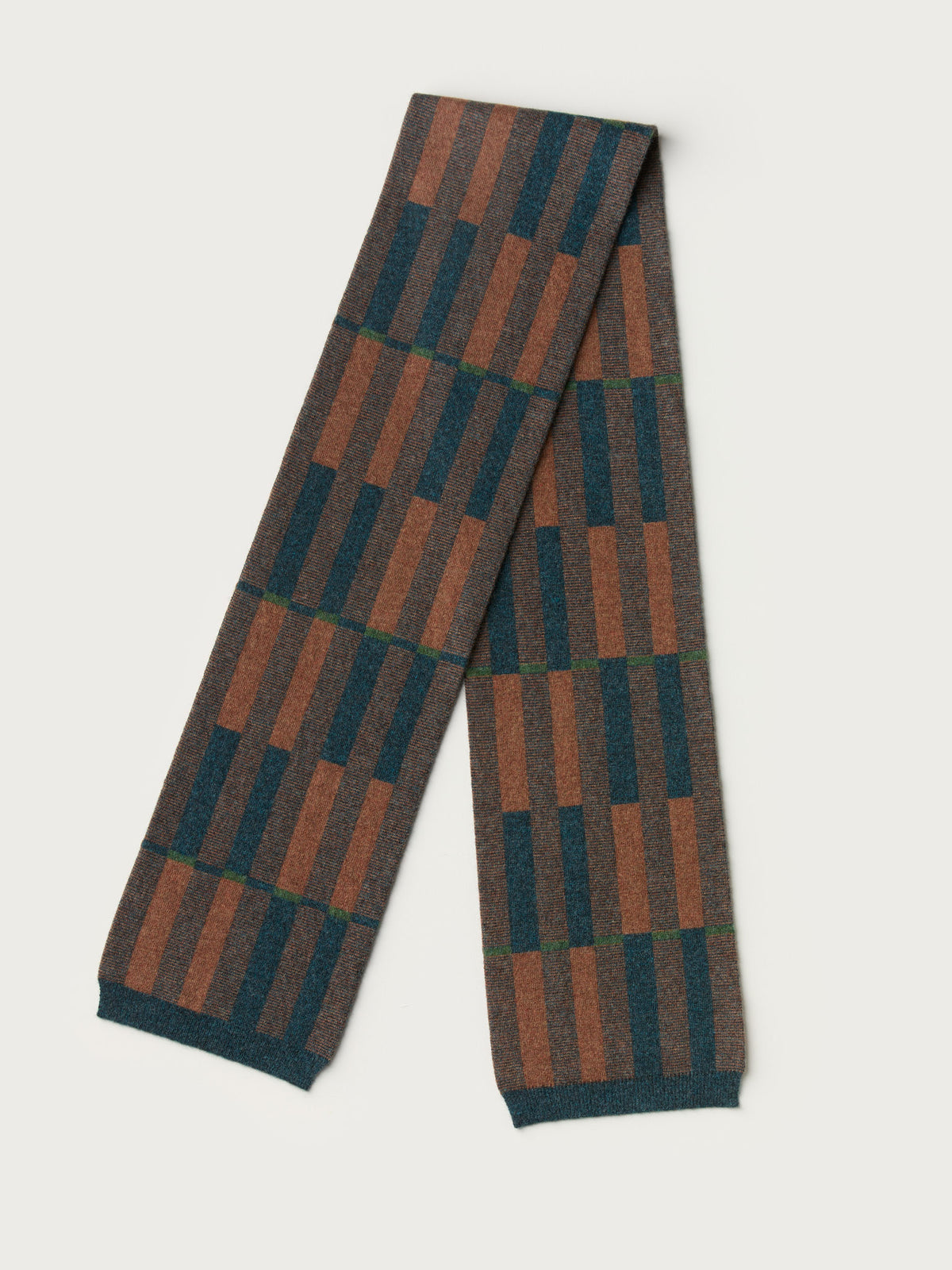 Small Scarf "Garden" - Hazelnut & Ink
