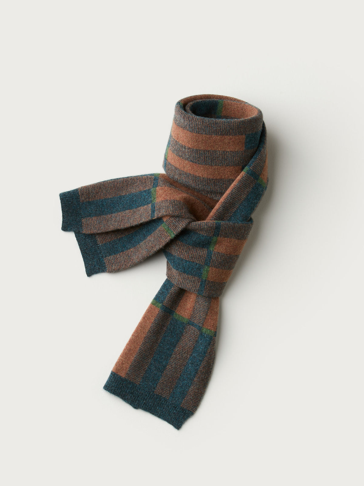 Small Scarf "Garden" - Hazelnut & Ink