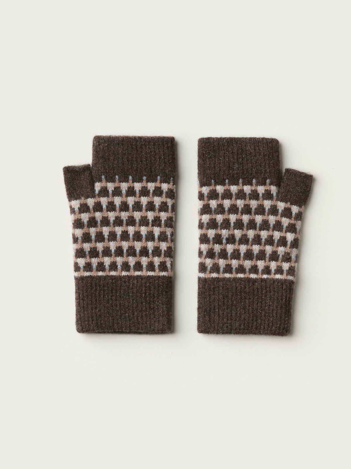 Fingerless Mitten "Basket" - Loam, Dulse, Haar - Pre-Order