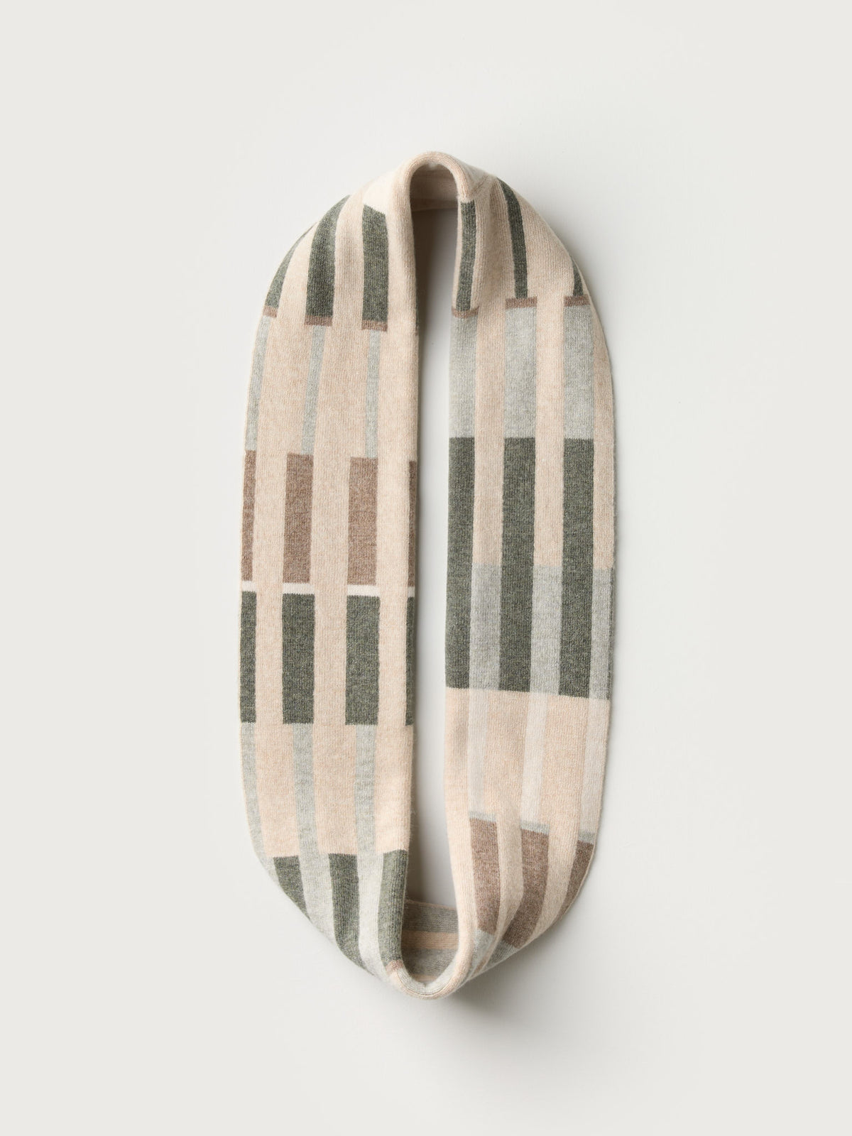 Circle Scarf "Harbour" - Oat, Moss, Birch