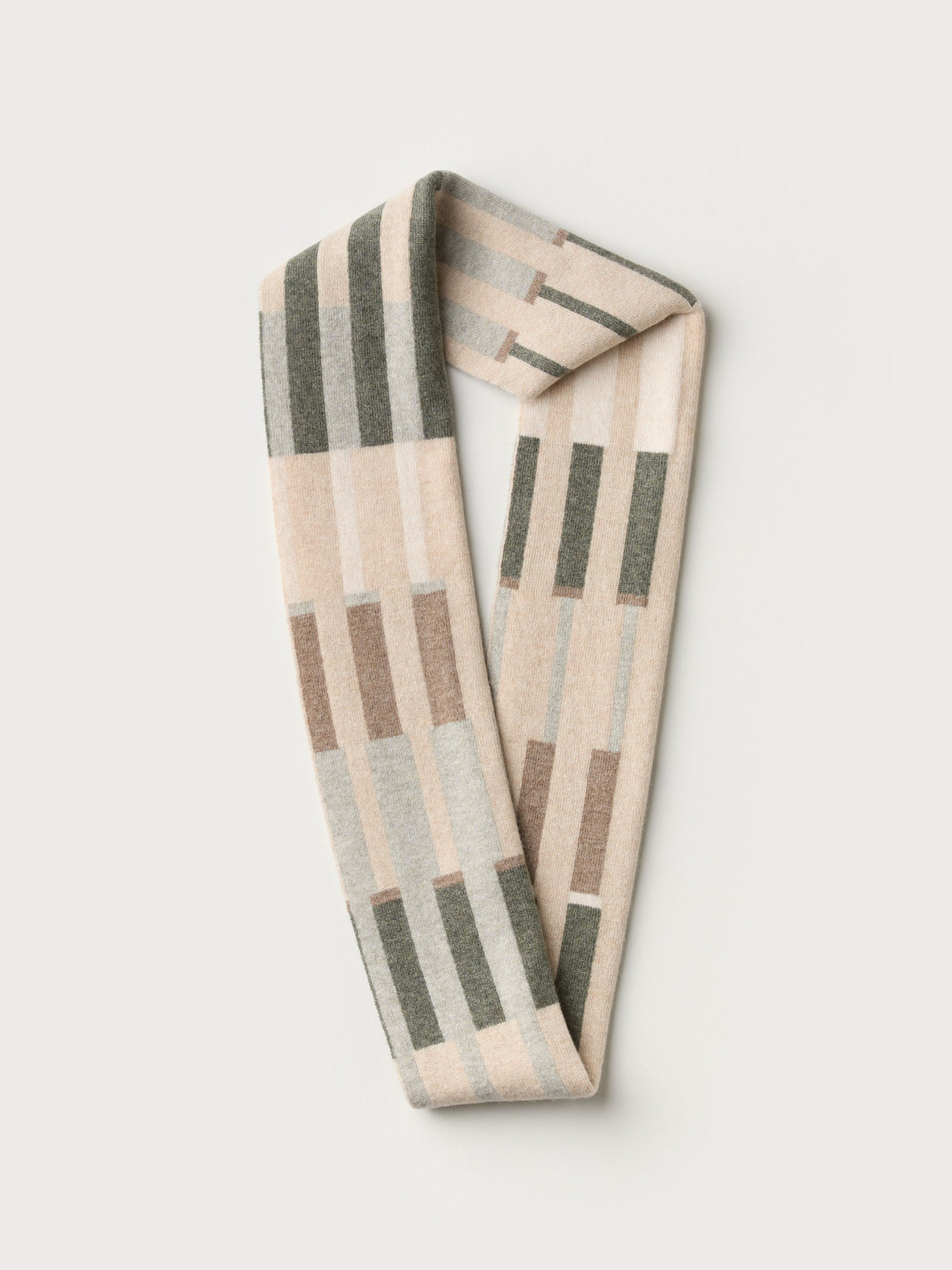 Circle Scarf "Harbour" - Oat, Moss, Birch
