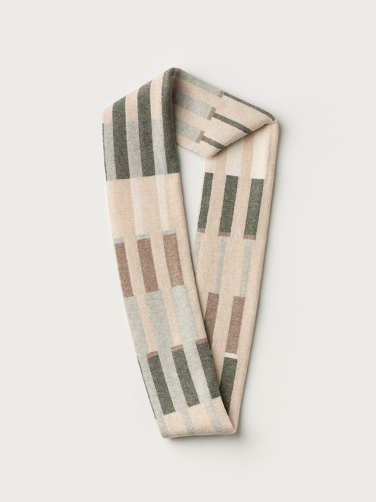 Circle Scarf "Harbour" - Oat, Moss, Birch