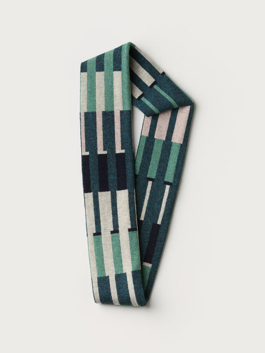 Circle Scarf "Harbour" - Willow, Ink, Dulse
