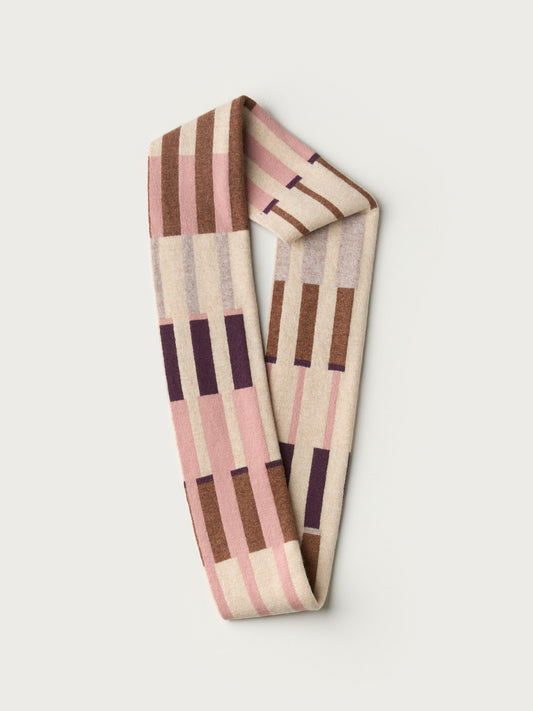 Circle Scarf "Harbour" - Oat, Bramble, Sweetpea