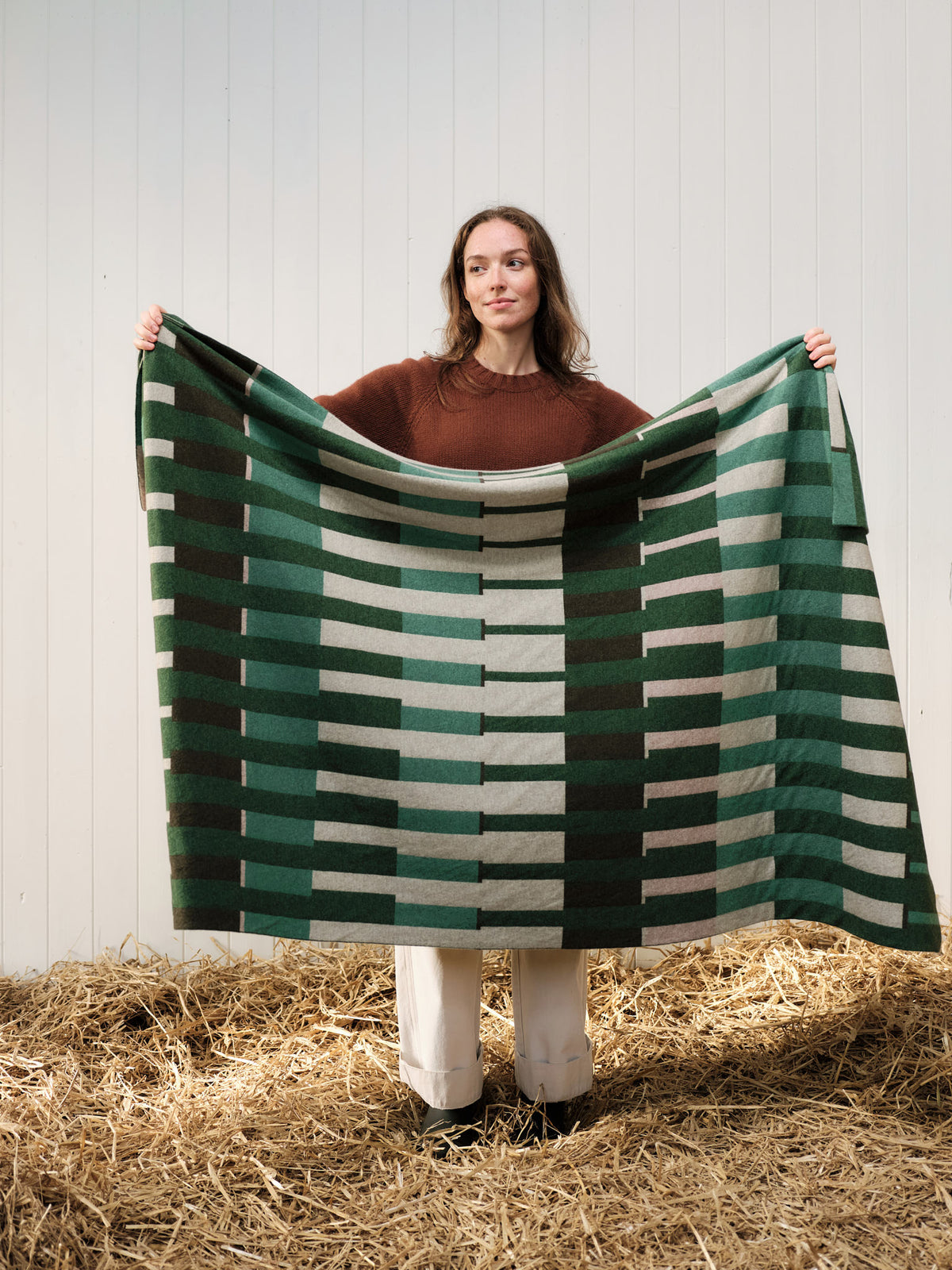 Blanket "Harbour" - Pine, Nettle, Willow