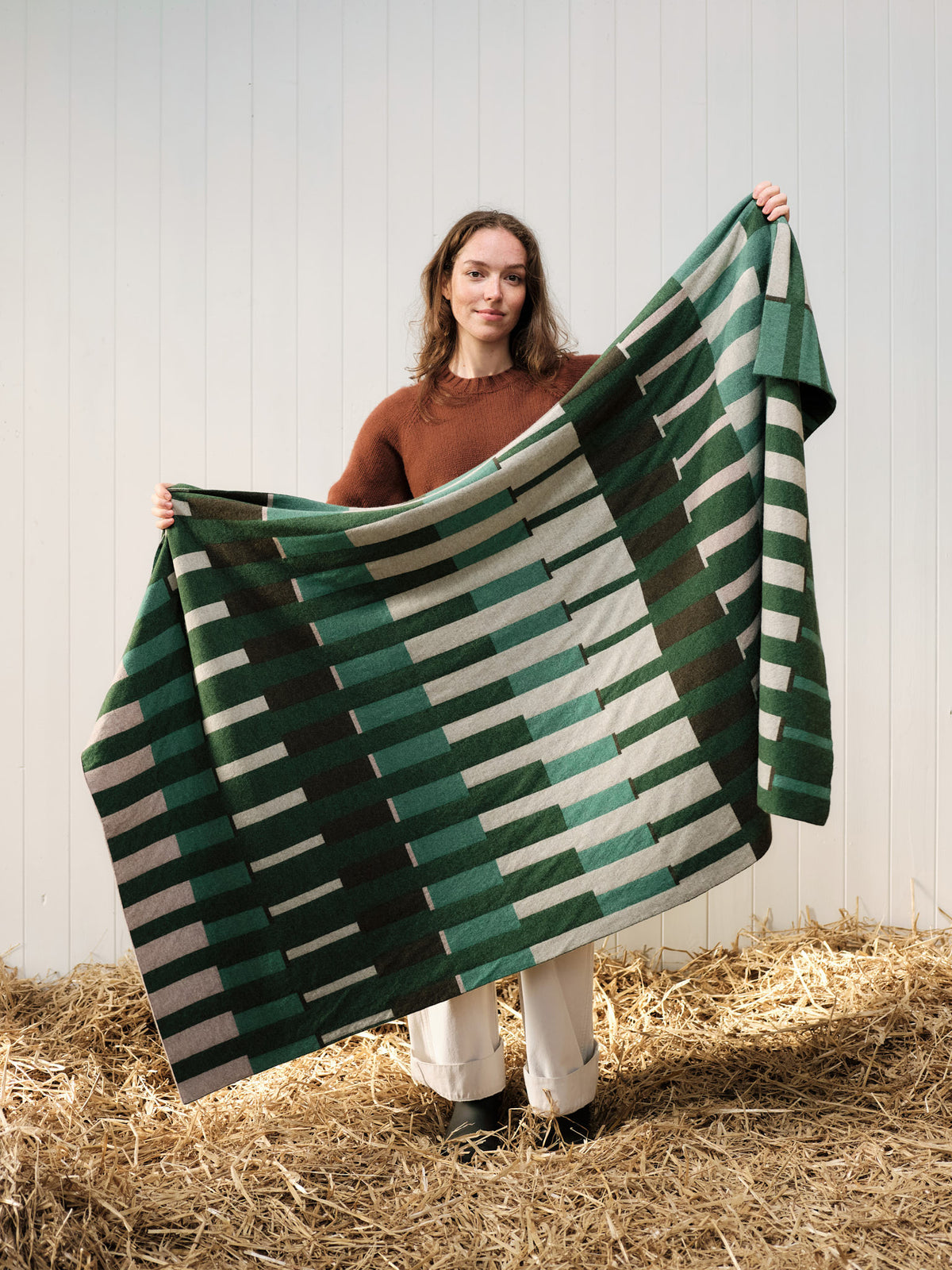 Blanket "Harbour" - Pine, Nettle, Willow