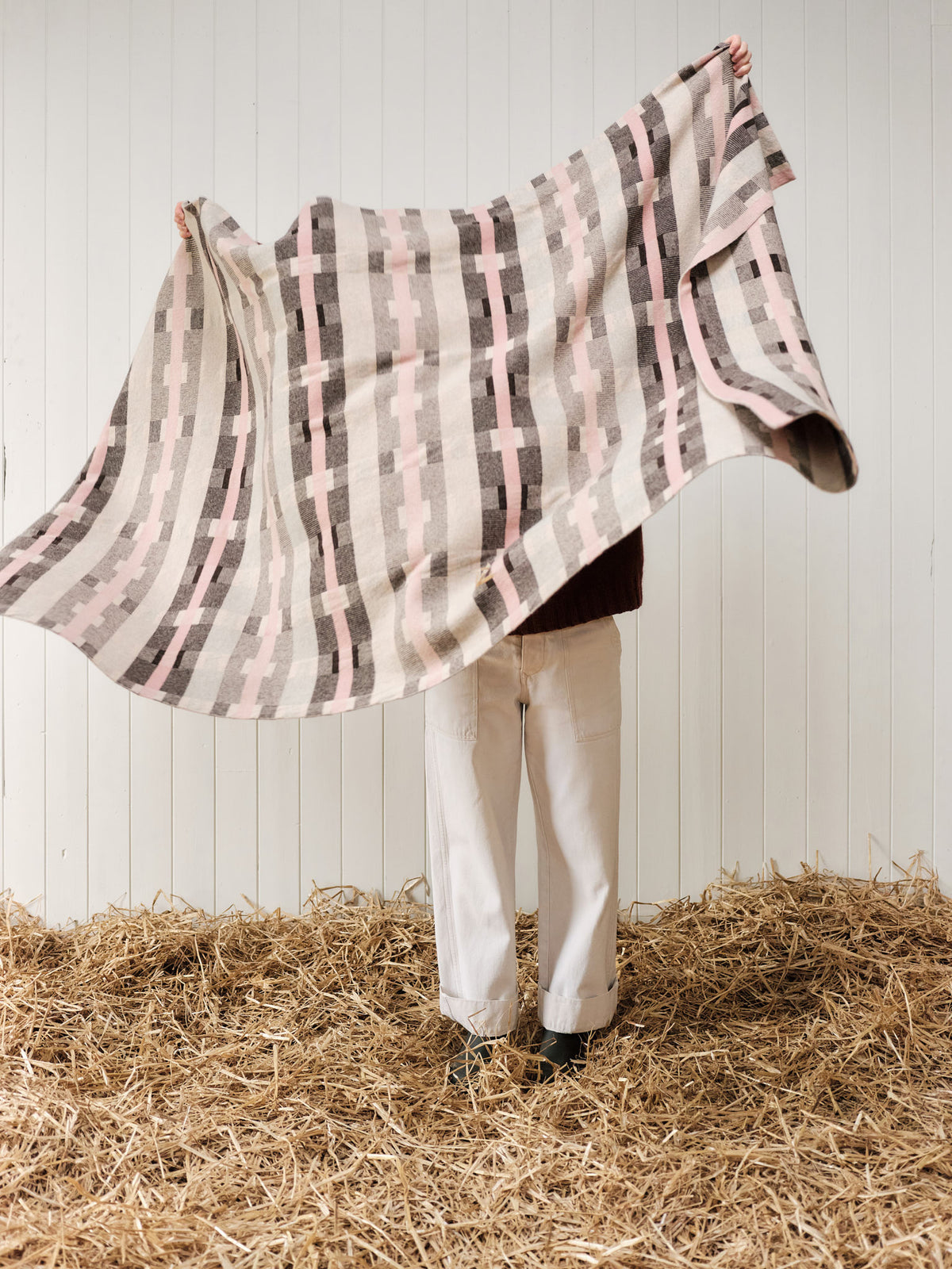Blanket "Stockholm" - Oat, Loam, Sweetpea