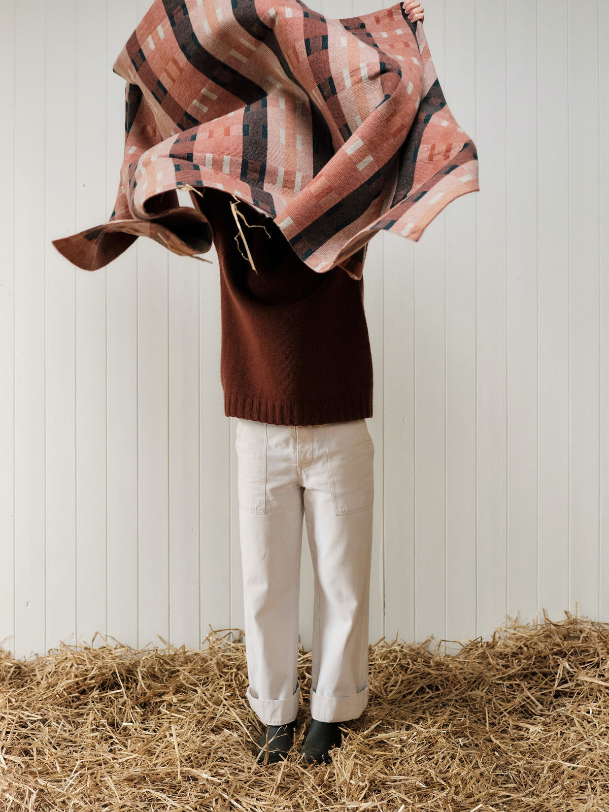 Blanket "Stockholm" - Iron Oxide, Barley, Ink