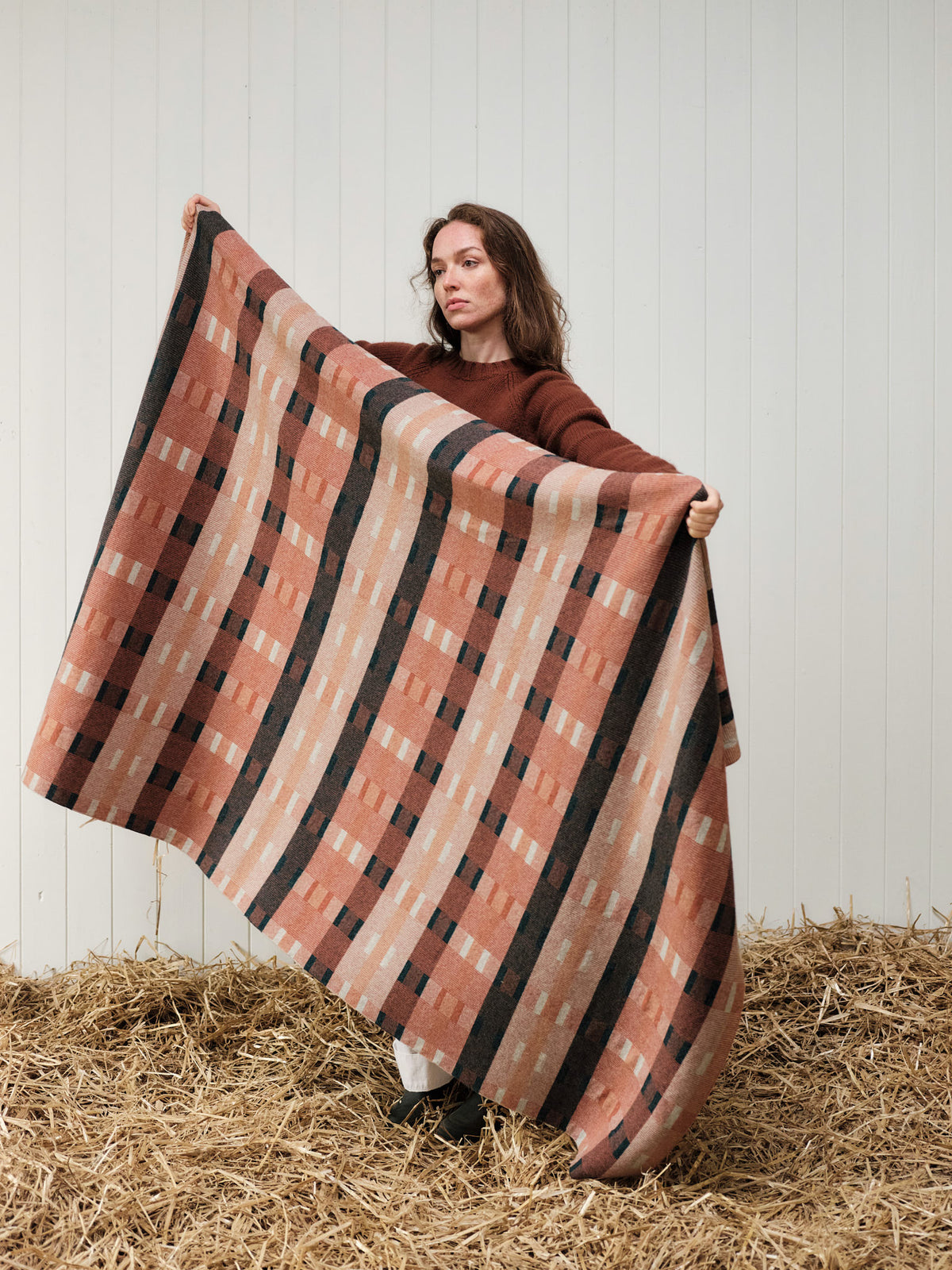 Blanket "Stockholm" - Iron Oxide, Barley, Ink
