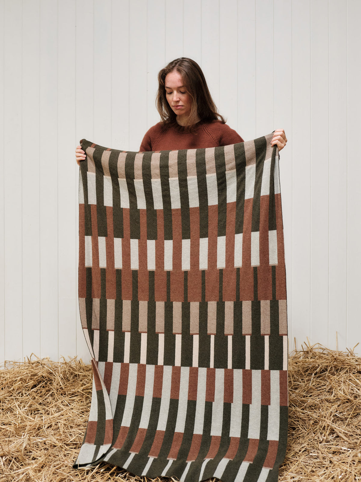 Blanket "Harbour" - Nettle, Hazelnut, Wren