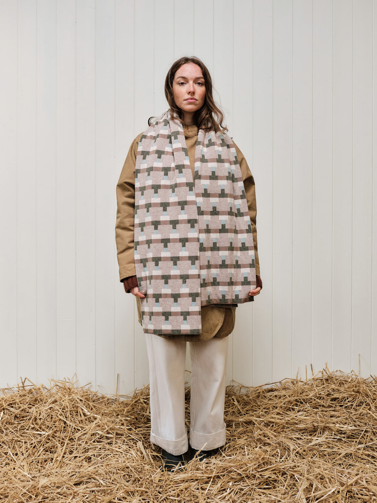Scarf "Basket" - Dulse, Moss & Haar