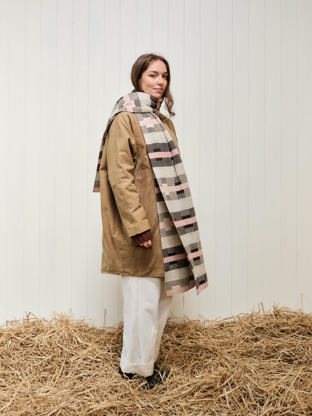 Scarf "Stockholm" - Oat, Loam, Sweetpea