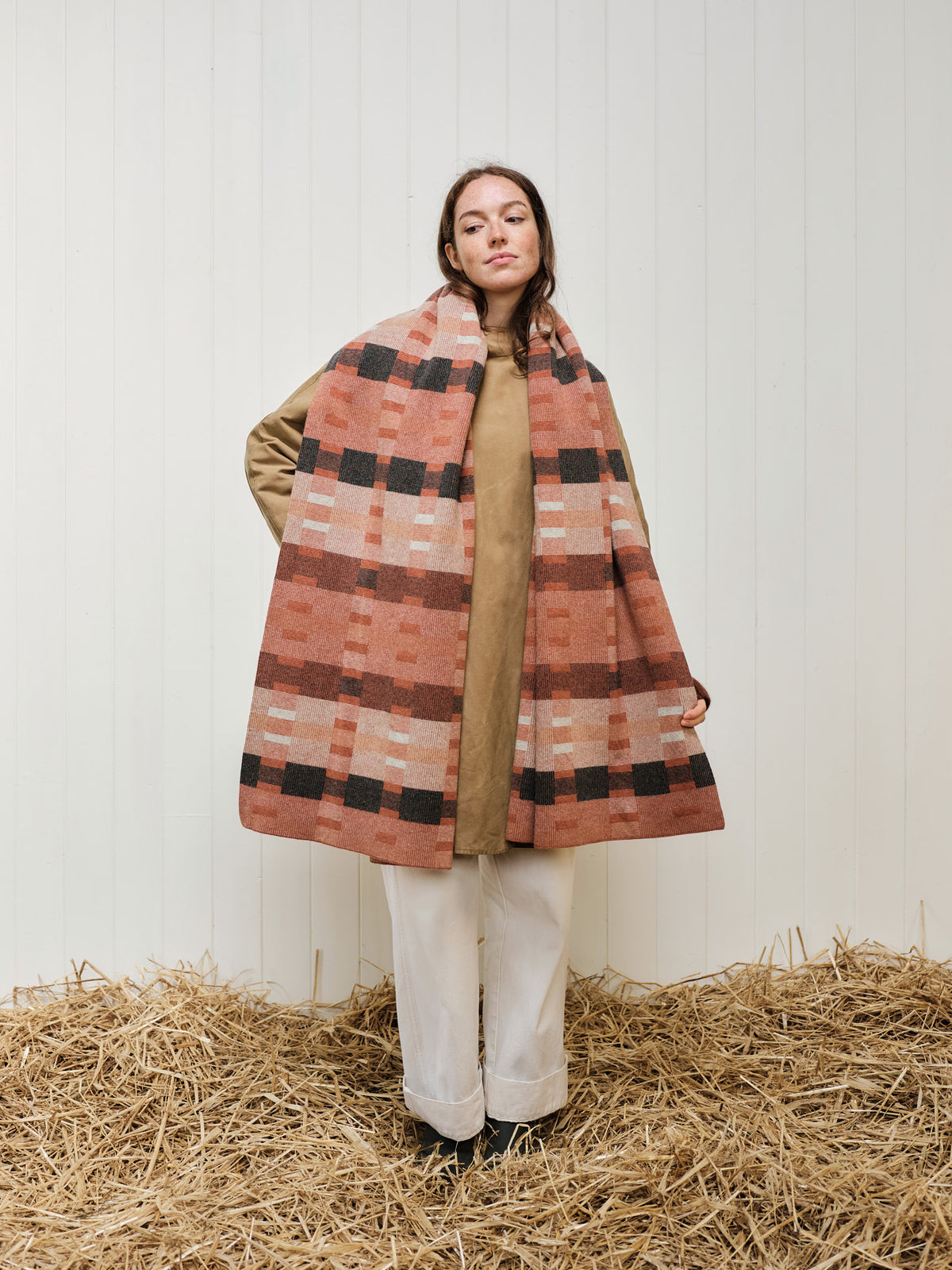 Scarf "Stockholm" - Iron Oxide, Barley, Ink