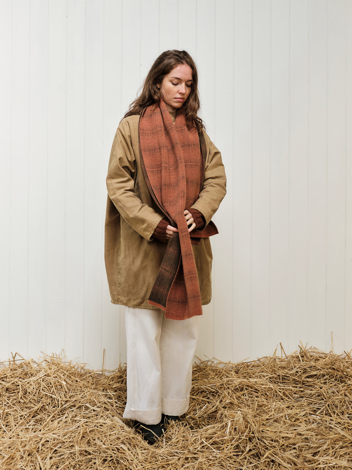 Scarf "Brackish" - Iron Oxide & Nettle