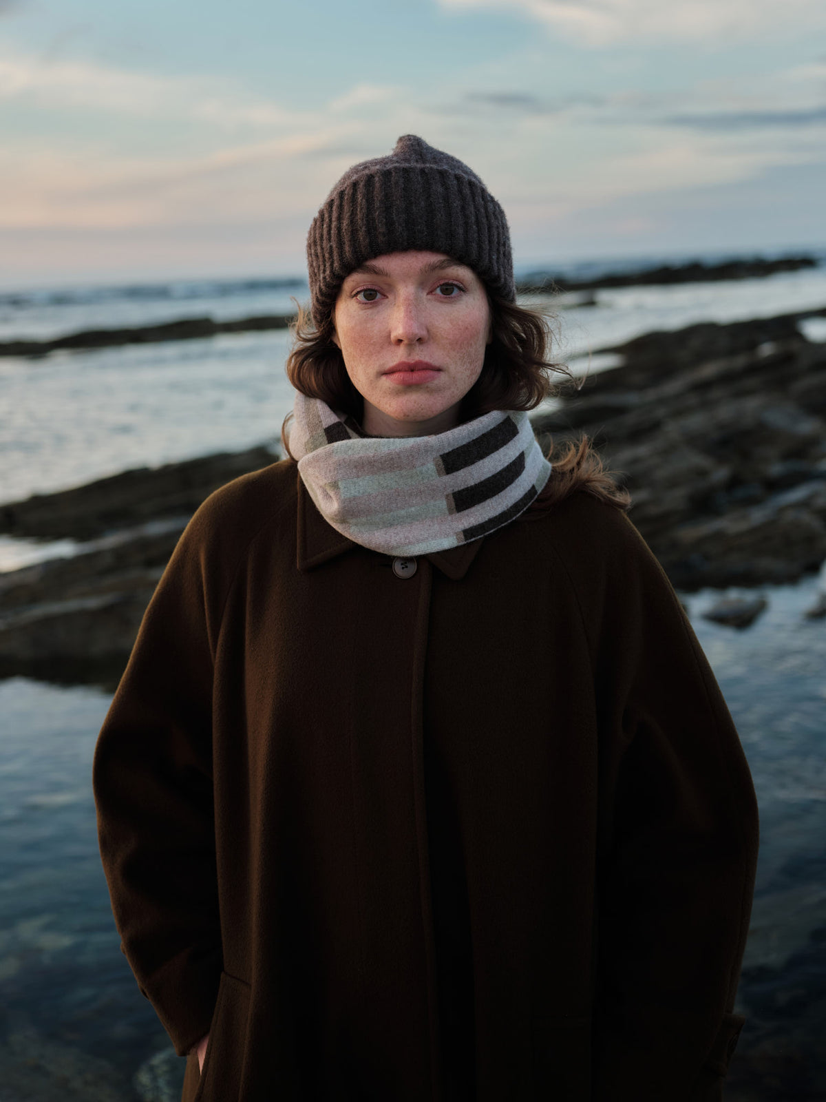 Circle Scarf "Harbour" - Dulse, Loam, Seagrass