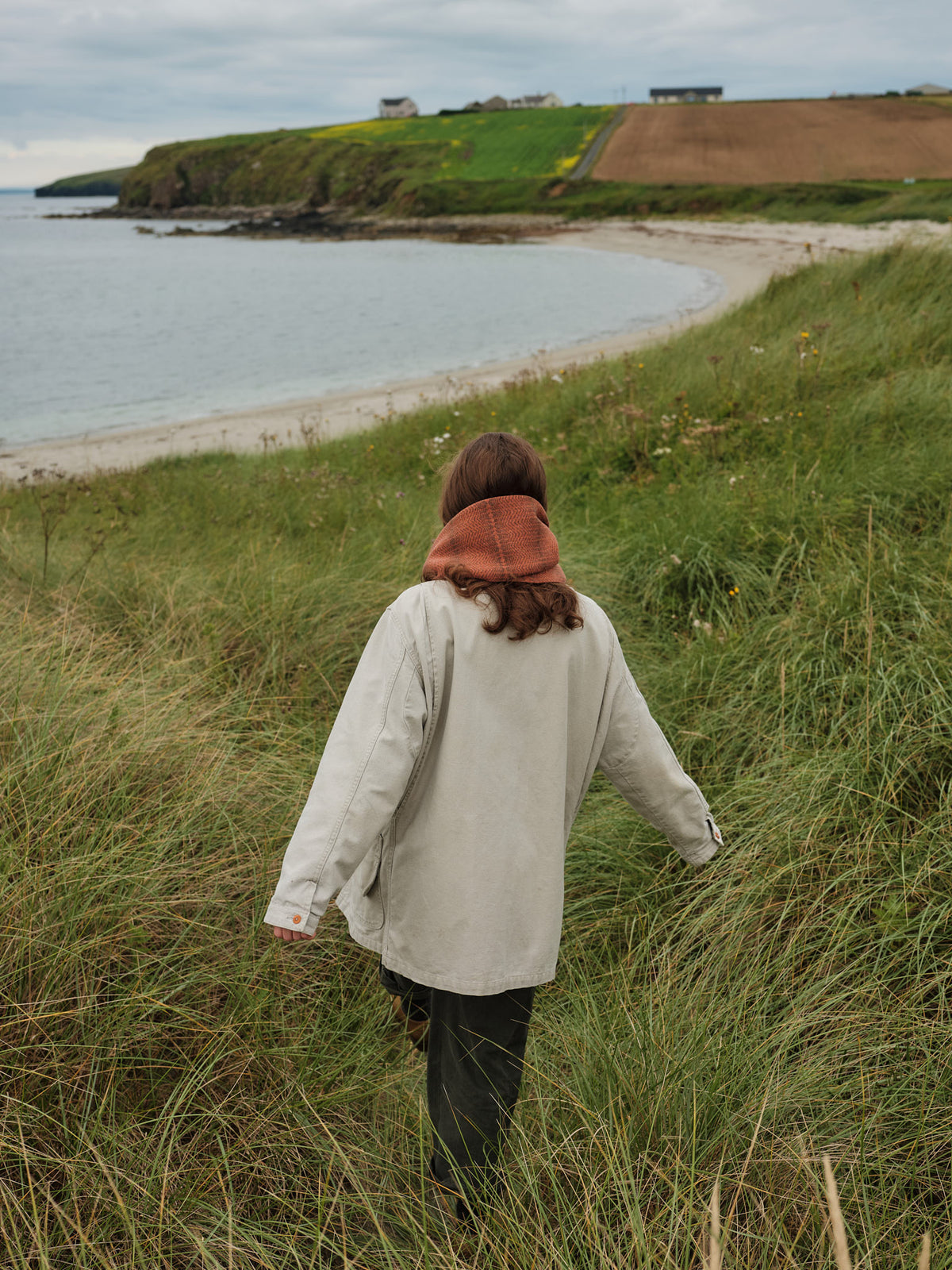Circle Scarf "Brackish" - Iron Oxide & Nettle