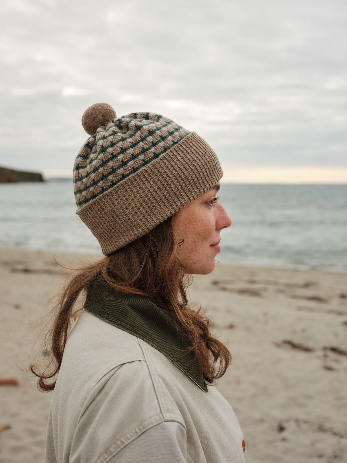 Pom Hat "Basket" - Wren, Ink, Pine
