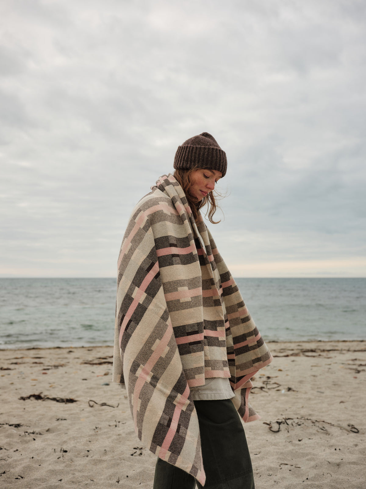 Blanket "Stockholm" - Oat, Loam, Sweetpea