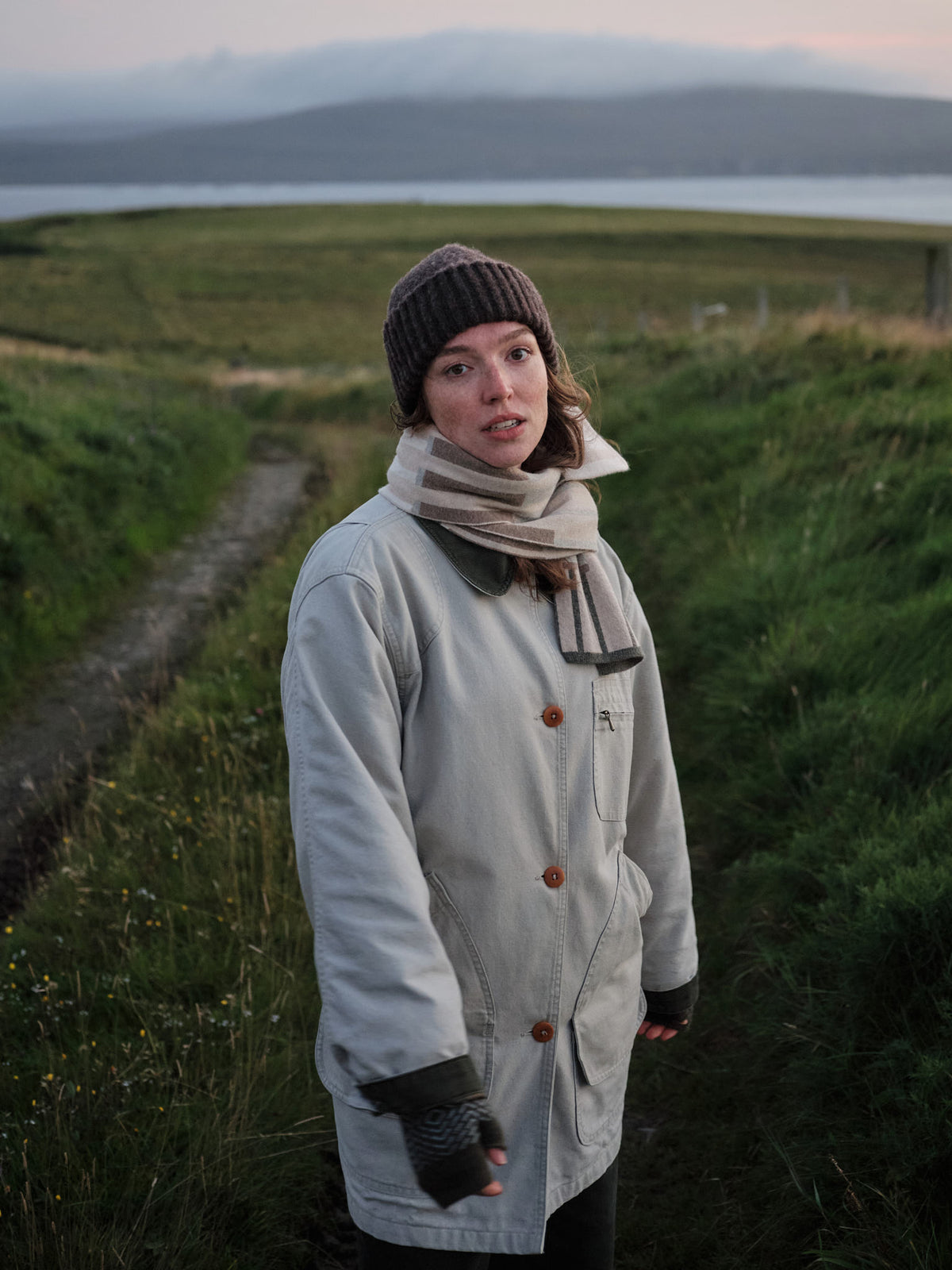 Small Scarf "Harbour" - Oat, Moss, Birch