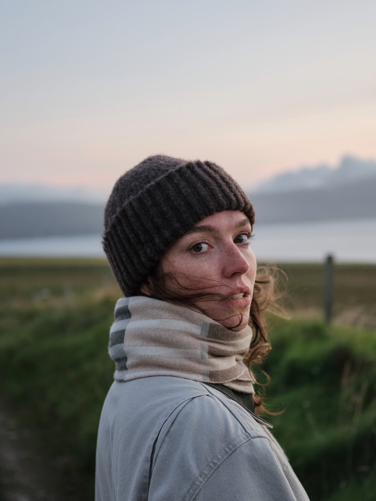 Small Scarf "Harbour" - Oat, Moss, Birch