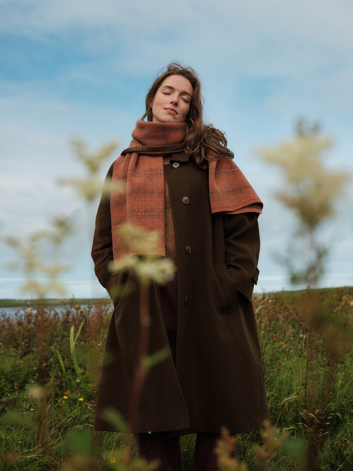 Scarf "Brackish" - Iron Oxide & Nettle