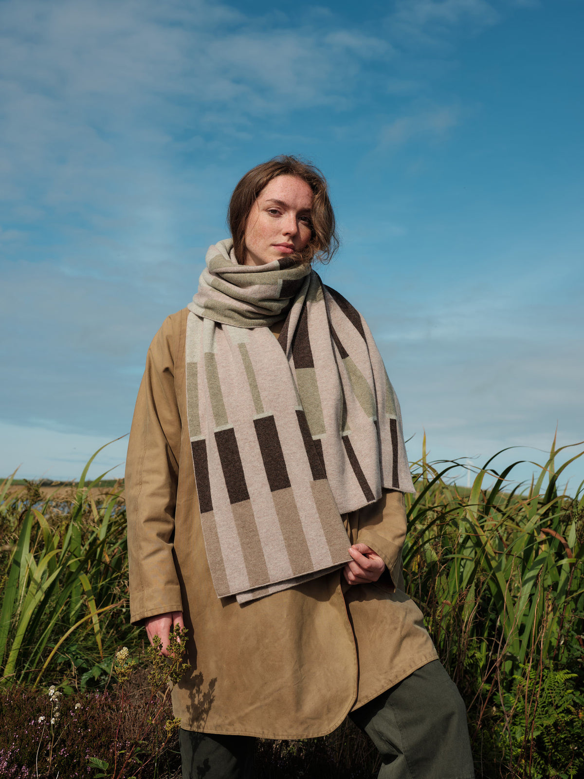 Scarf "Harbour" - Dulse, Loam, Seagrass