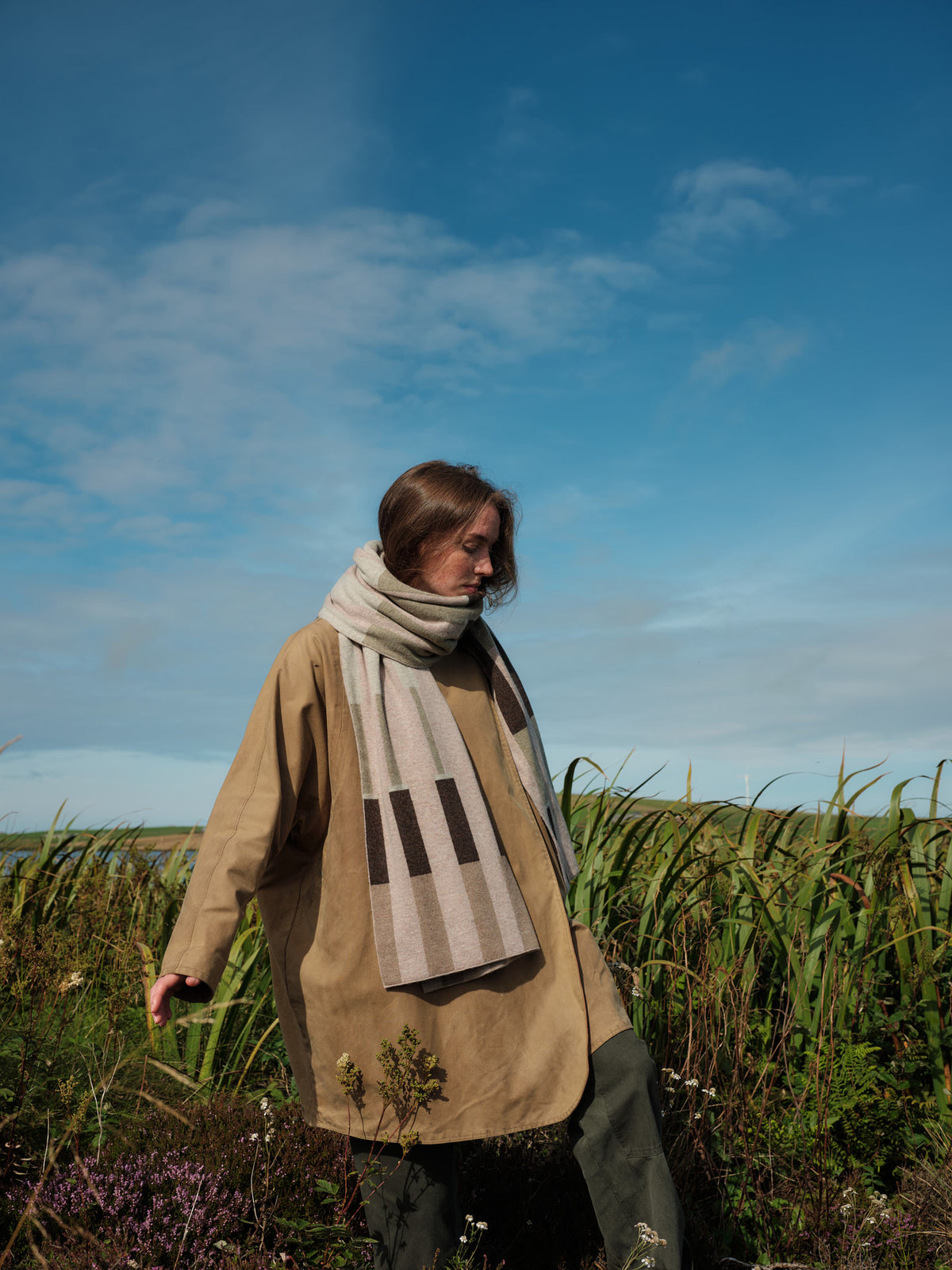 Scarf "Harbour" - Dulse, Loam, Seagrass