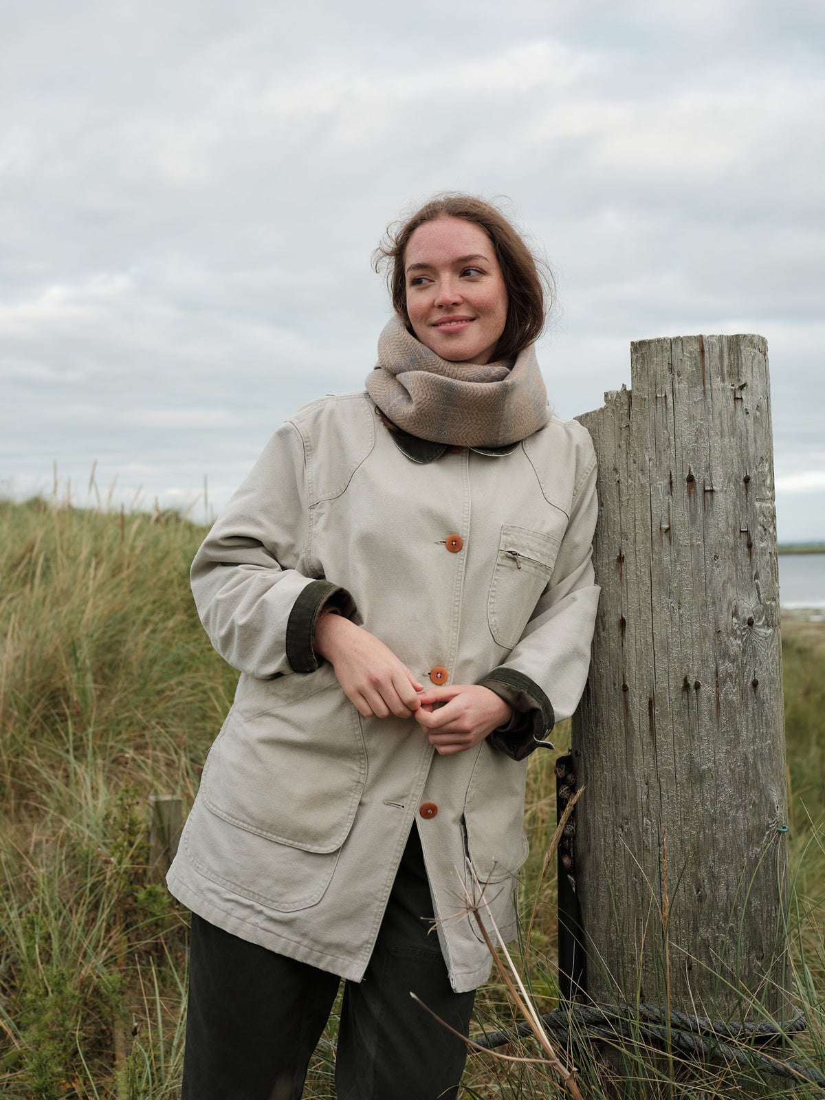 Circle Scarf "Brackish" - Barley & Dusk