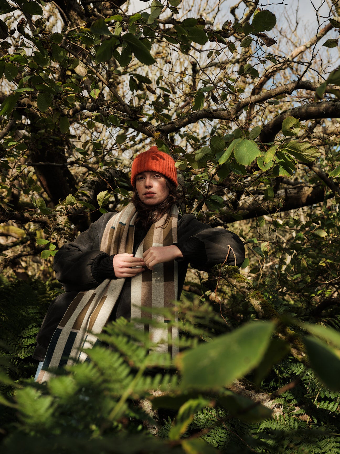 Brushed Hat "Catkin" - Tomato