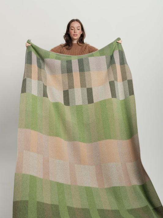 Blanket "Acre" - Field Green, Barley, Dove