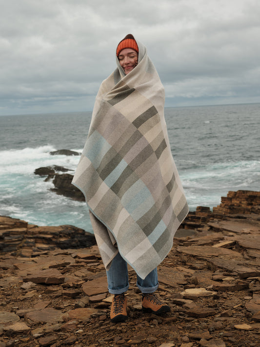 Blanket "Acre" - Haar, Dove, Moss