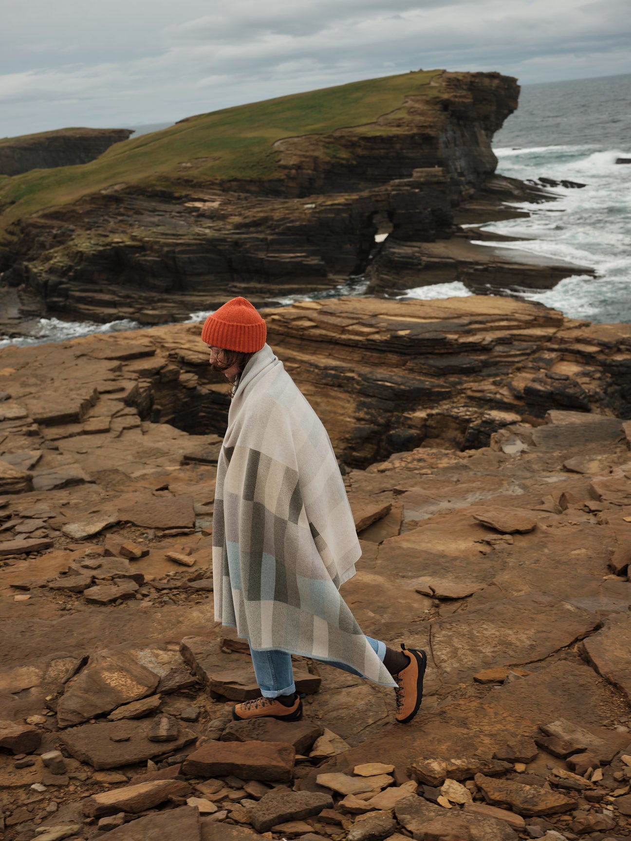 Blanket "Acre" - Haar, Dove, Moss