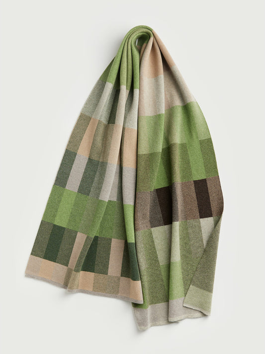 Scarf "Acre" - Field Green, Barley, Dove