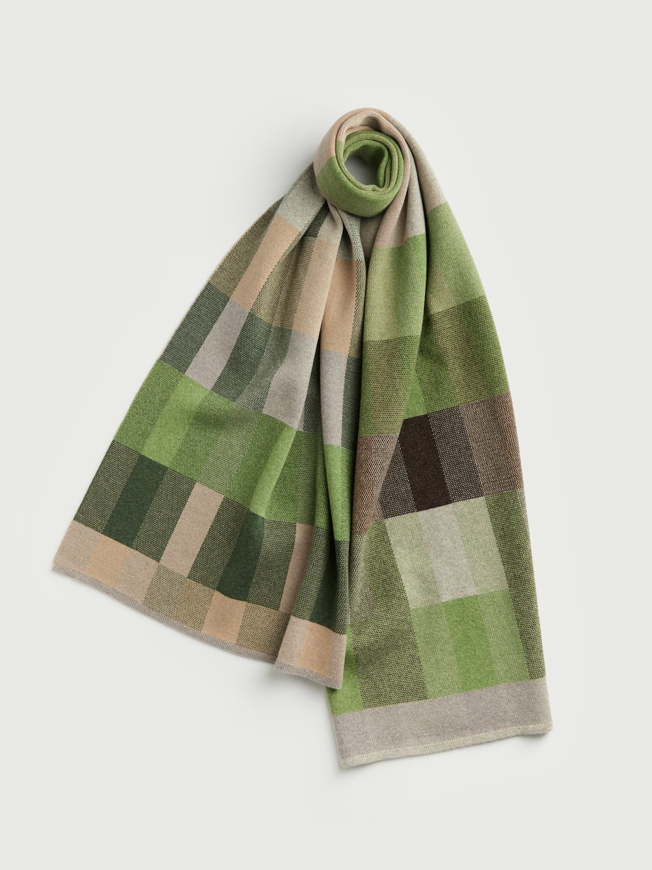 Scarf "Acre" - Field Green, Barley, Dove