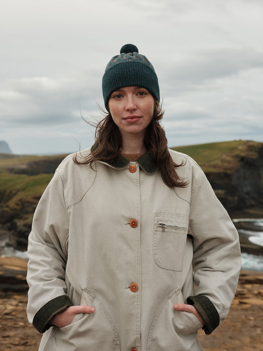 Pom Hat "Arrow" - Ink & Hazelnut