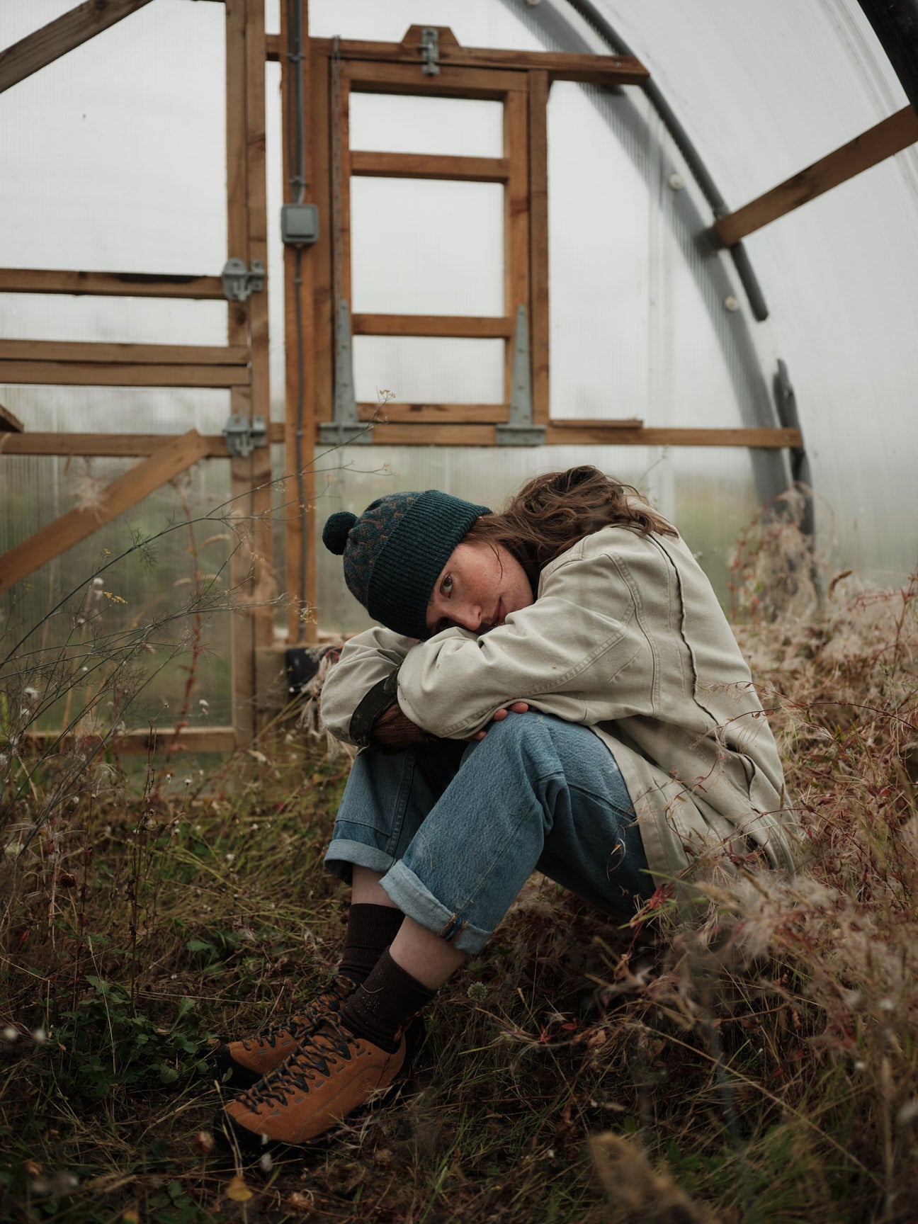 Pom Hat "Arrow" - Ink & Hazelnut